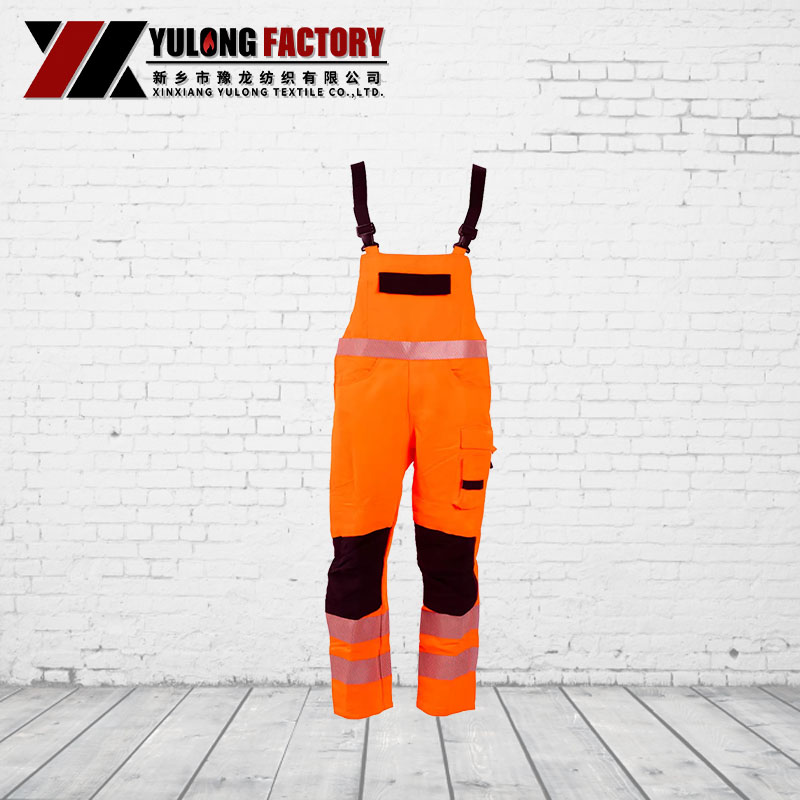 工程工作服阻燃熒光防護背帶褲工裝